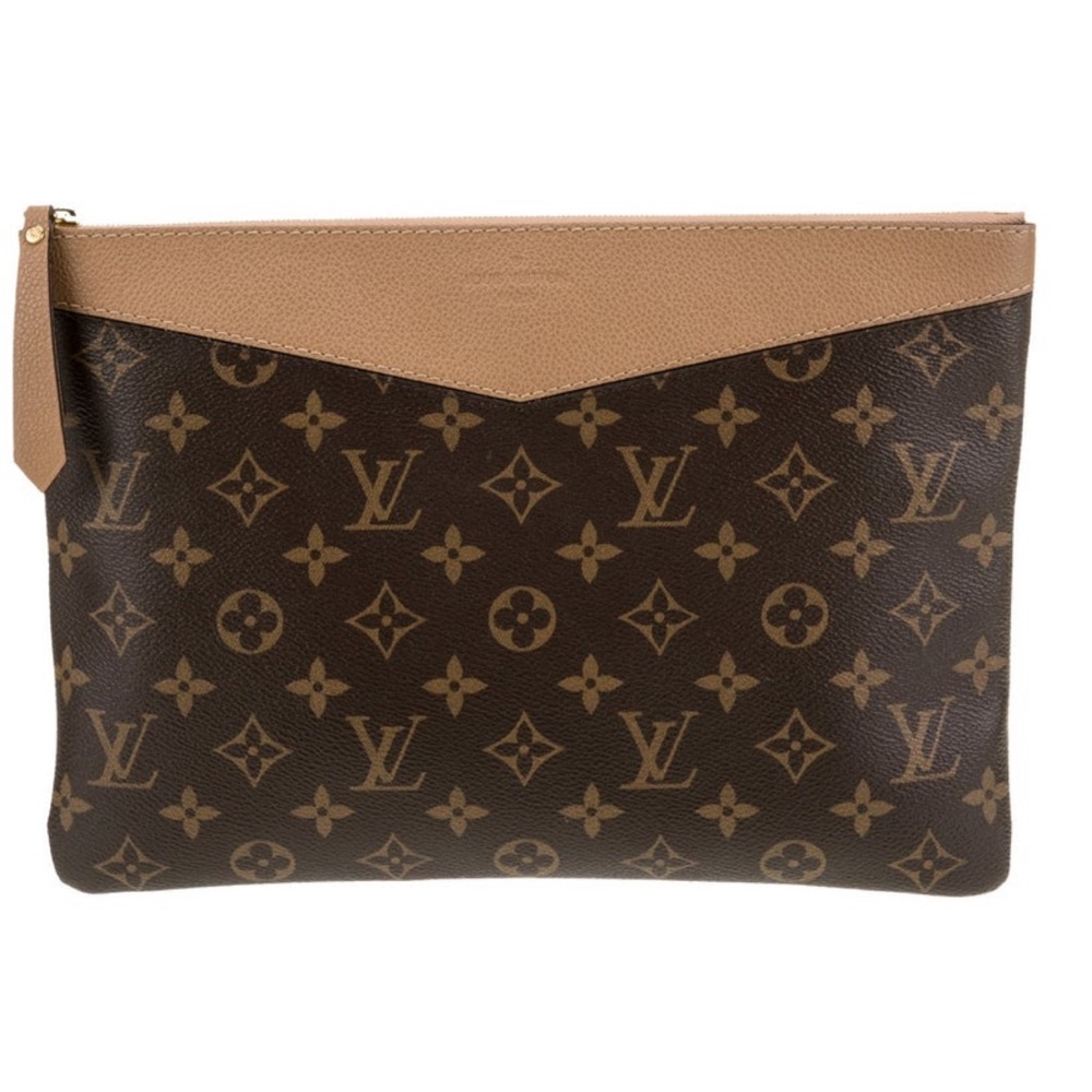 Louis Vuitton Brown and Tan Monogram Pouch - Picture 3 of 5